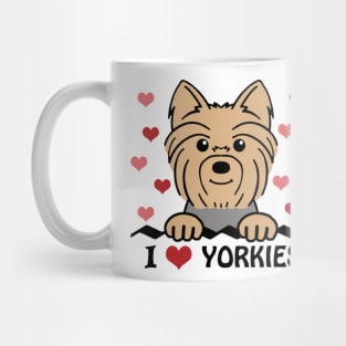 I Love Yorkies Mug